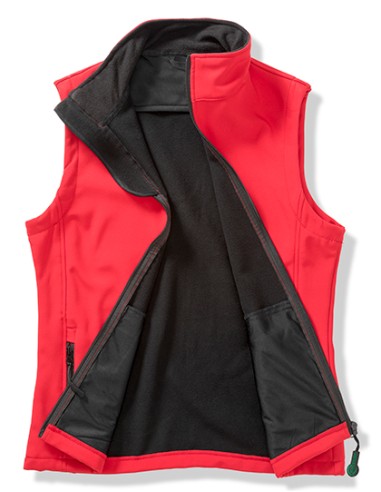 R-R232F-Womens Printable Softshell Bodywarmer with Recycled Fleece Inner